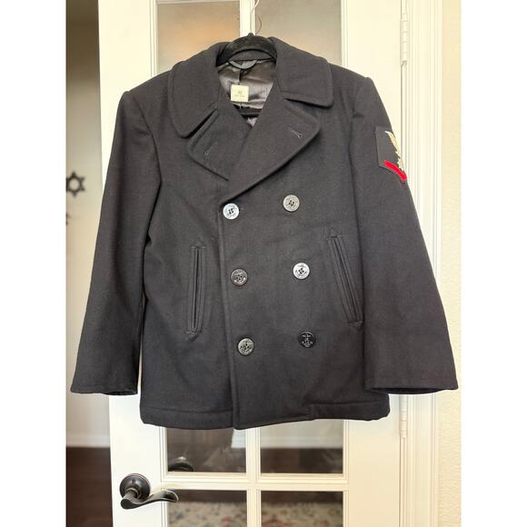 Vintage US Navy wool peacoat 36S - Picture 1 of 9